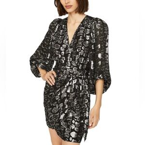 ba&sh | Dresses | Blue Metallic Fibre Standout Bash Paris Dress Sz 8 excellent.